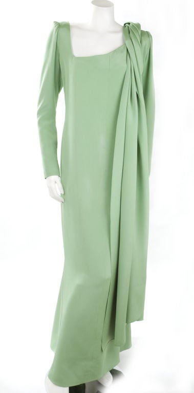 70's Haute Couture Yves Saint Laurent Gown 7
