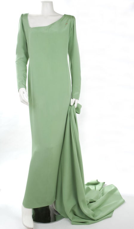 70's Haute Couture Yves Saint Laurent Gown 2