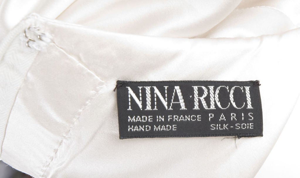 Vintage 80's Nina Ricci Couture Gown For Sale at 1stdibs