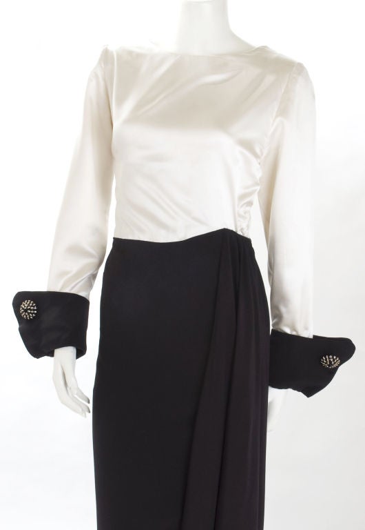 Vintage 80's Nina Ricci Couture Gown In Excellent Condition For Sale In Hamburg, Deutschland