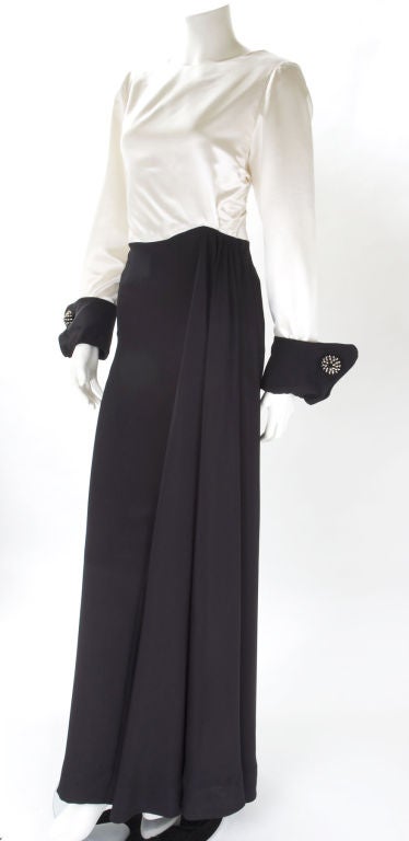 Vintage 80's Nina Ricci Couture Gown For Sale 2