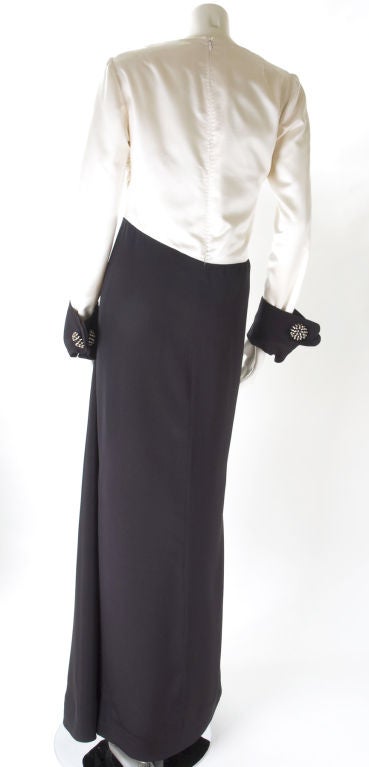 Vintage 80's Nina Ricci Couture Gown For Sale 3