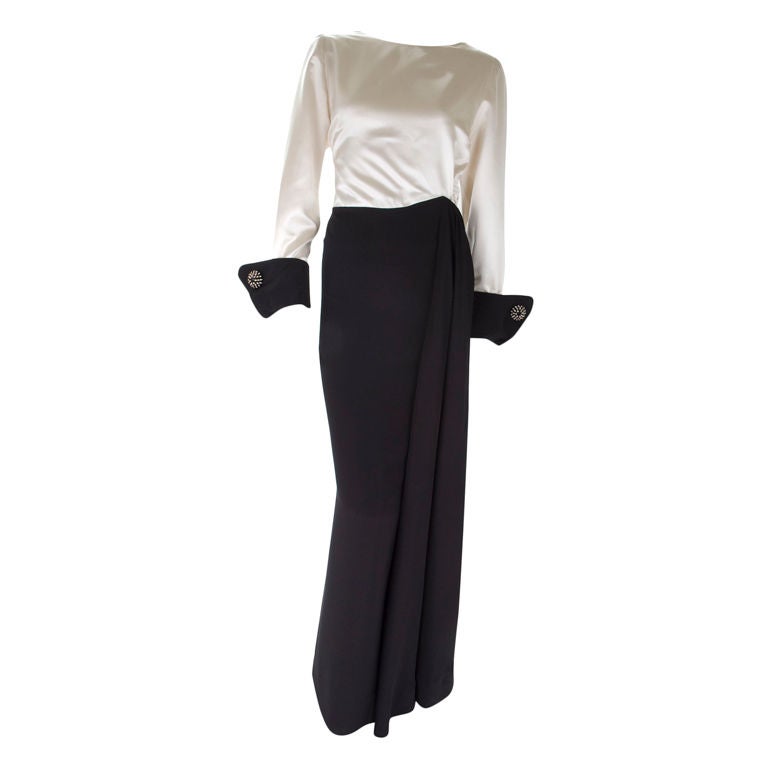Vintage 80's Nina Ricci Couture Gown For Sale