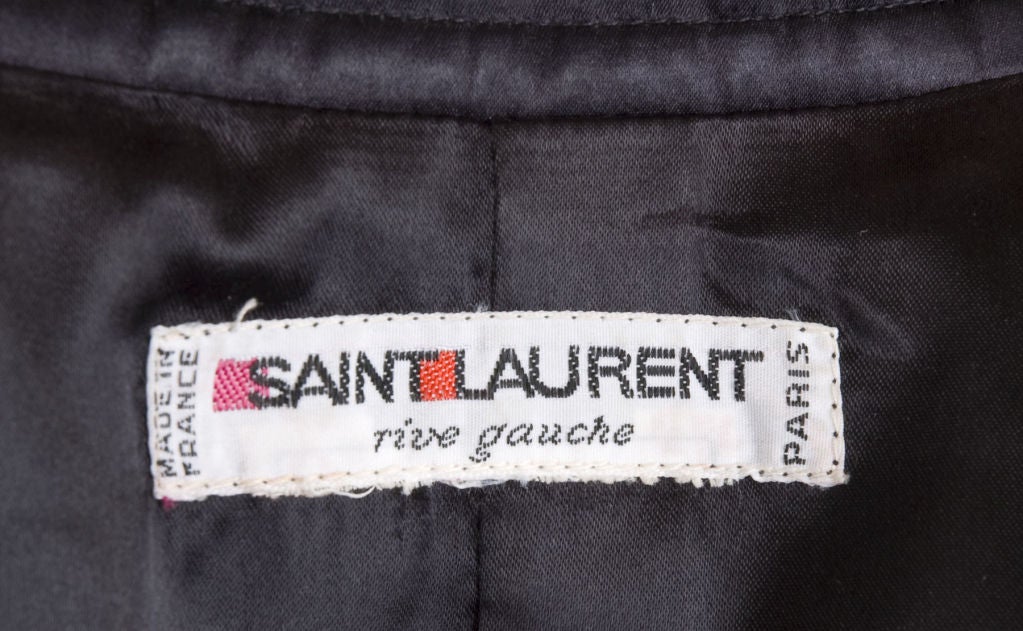 80's Yves Saint Laurent Gold Print Suit For Sale 4
