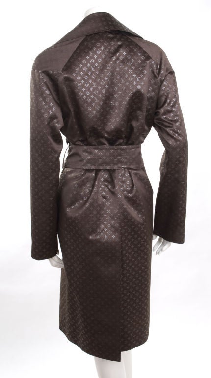 Louis Vuitton Monogram Satin Trench Coat Limited Edition at 1stdibs