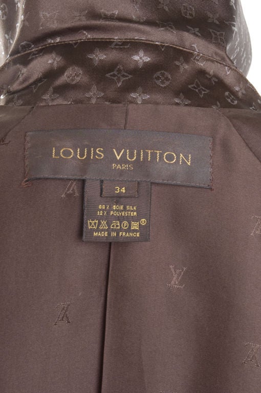 Louis Vuitton Monogram Satin Trench Coat Limited Edition 2