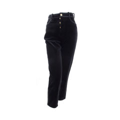 90's Chanel Black Velvet Pants