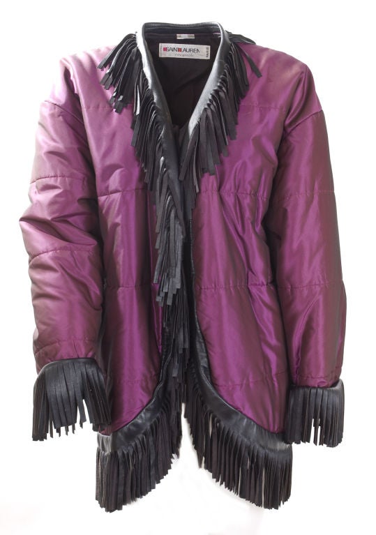 80' Yves Saint Laurent Jacket with Leather Fringes