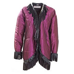 80' Yves Saint Laurent Jacket with Leather Fringes