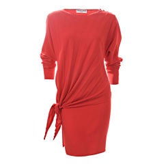 70's Bright Red Pierre Cardin Dress