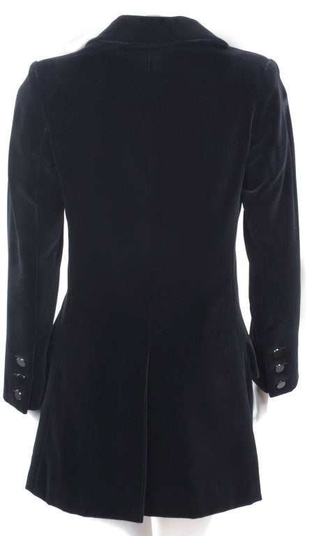 Women's 70's Saint Laurent Velvet Hot Pants Suit