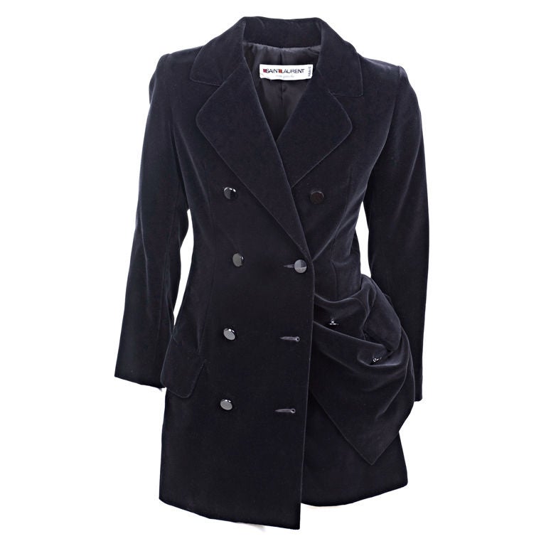 70's Saint Laurent Velvet Hot Pants Suit