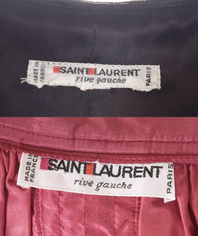 Vintage 80's Yves Saint Laurent Evening Skirt and Velvet Top Ensemble For Sale 3