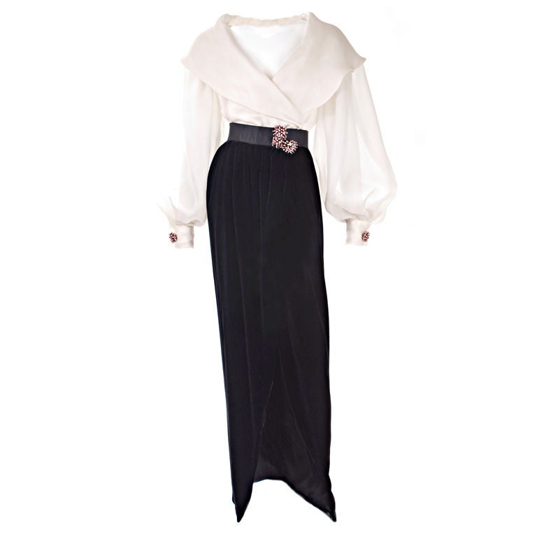 Carolyne Roehm Evening Skirt and Blouse Ensemble