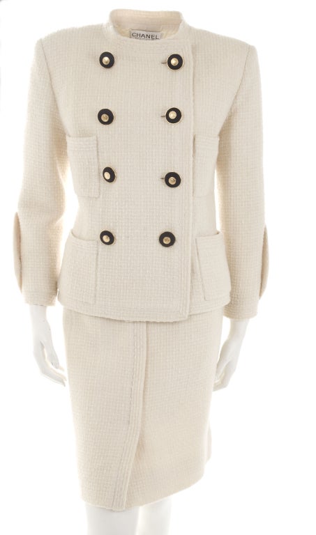 Women's 1986 Ivory Chanel Boutique Suit