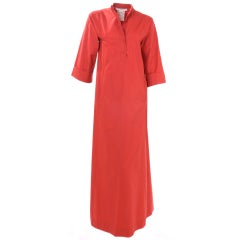 70's Bright Red Pierre Cardin Dress For Sale at 1stdibs