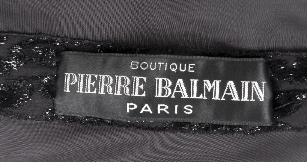 Pierre Balmain Burnout Paisley Velvet Cocktail Dress For Sale 4