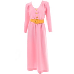 90's Yves Saint Laurent Silk Evening Dress.