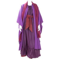 Yves Saint Laurent Taffeta Blouse, Skirt and Cape 3