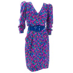 90's Yves Saint Laurent Silk Dress and Belt