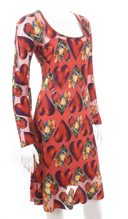 Vintage 1994 Gianni Versace Couture Heart's Dress In Excellent Condition In Hamburg, Deutschland