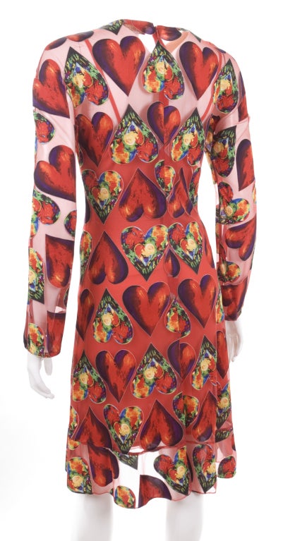 Vintage 1994 Gianni Versace Couture Heart's Dress 2