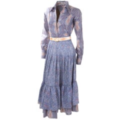 70
s Yves Saint Laurent Peasant Blouse and Skirt