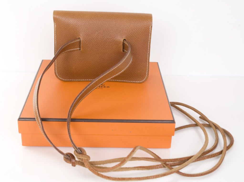 80's Hermes Waist Belt Bag Pochette with Box 2