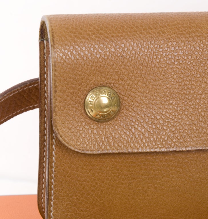 80's Hermes Waist Belt Bag Pochette with Box 3