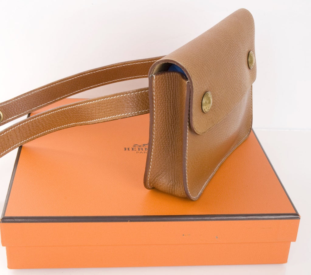 80's Hermes Waist Belt Bag Pochette with Box 2