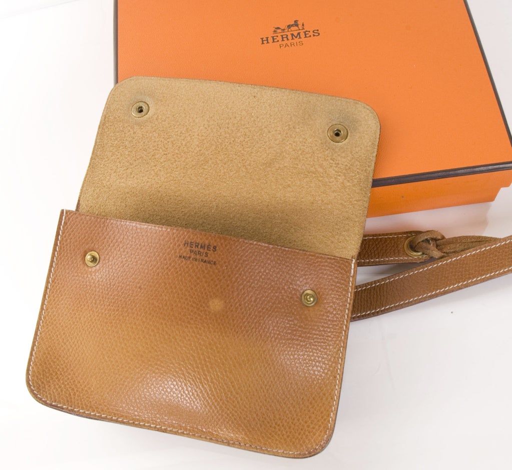 80's Hermes Waist Belt Bag Pochette with Box 7