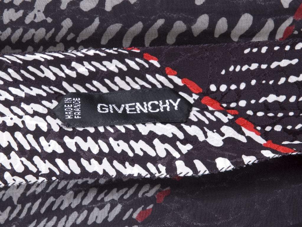 Vintage Givenchy Couture Jacquard Silk Dress For Sale 5