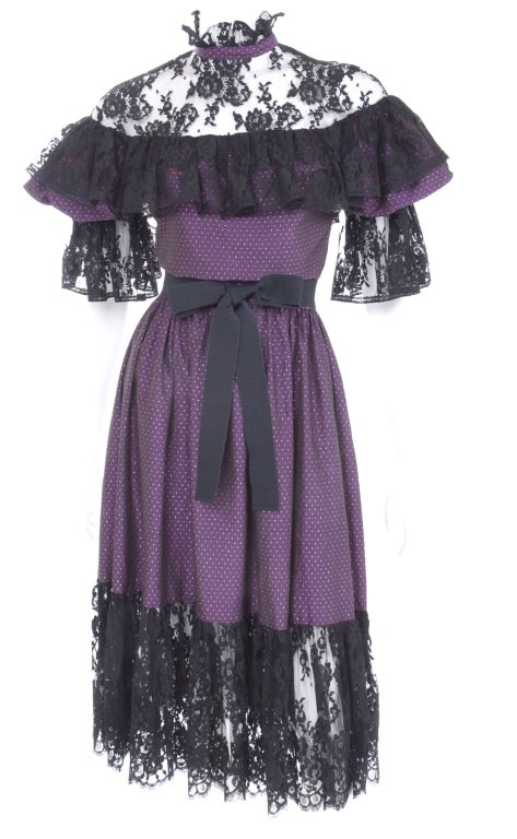 Yves Saint Laurent Dress with Chantilly Lace