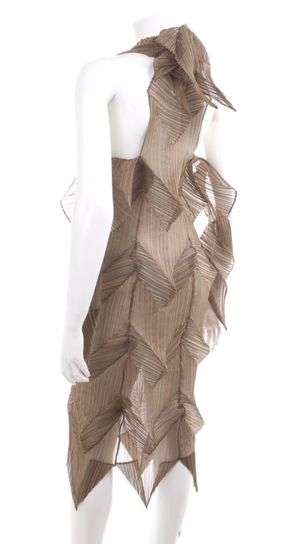 90's Issey Miyake Sculptural Pleated Dress 2