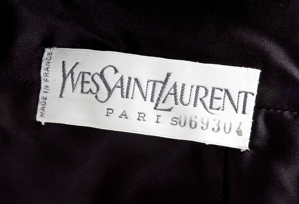 Early 80's Yves Saint Laurent Haute Couture Tulle and Velvet Gow at 1stDibs
