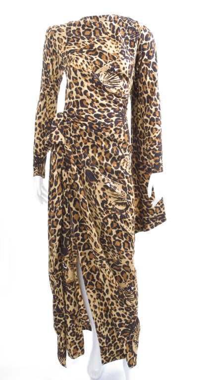 Iconic Yves Saint Laurent Leopard Print Gown. at 1stDibs