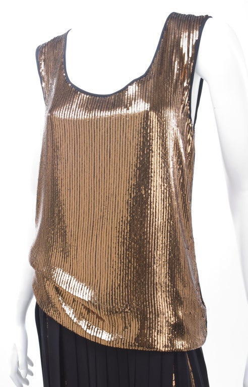 Valentino Top and Skirt Cocktail Ensemble Black and Copper at 1stDibs