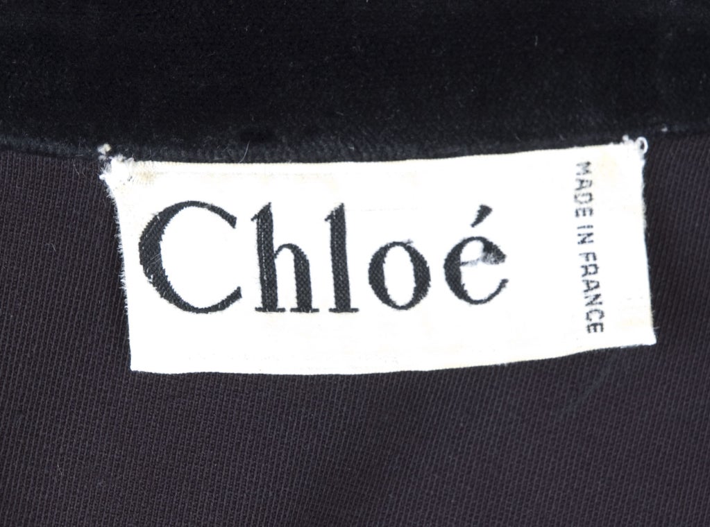 1981 Chloe Black Jacket with Embroidery For Sale 2
