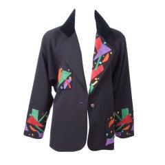 1981 Chloe Black Jacket with Embroidery