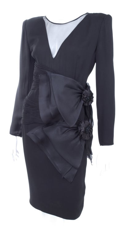 Early 90's Valentino Boutique Black Cocktail Dress In Excellent Condition For Sale In Hamburg, Deutschland