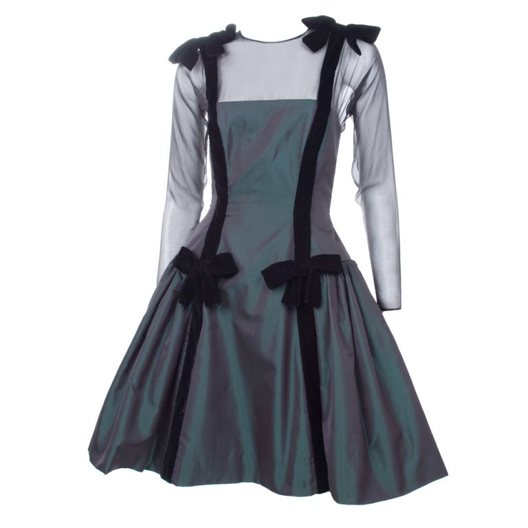 Oscar de la Renta Silk Taffeta Dress For Sale