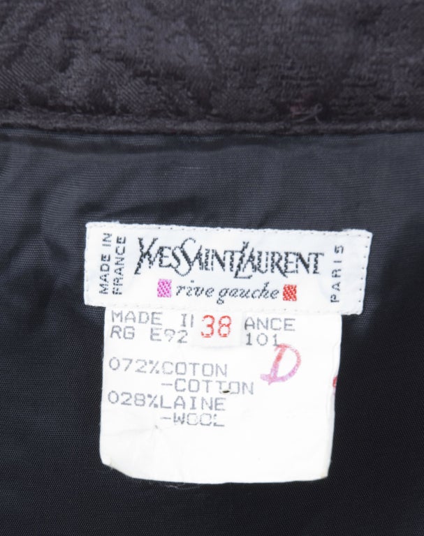 Yves Saint Laurent Cloque Cocktail Dress For Sale 3