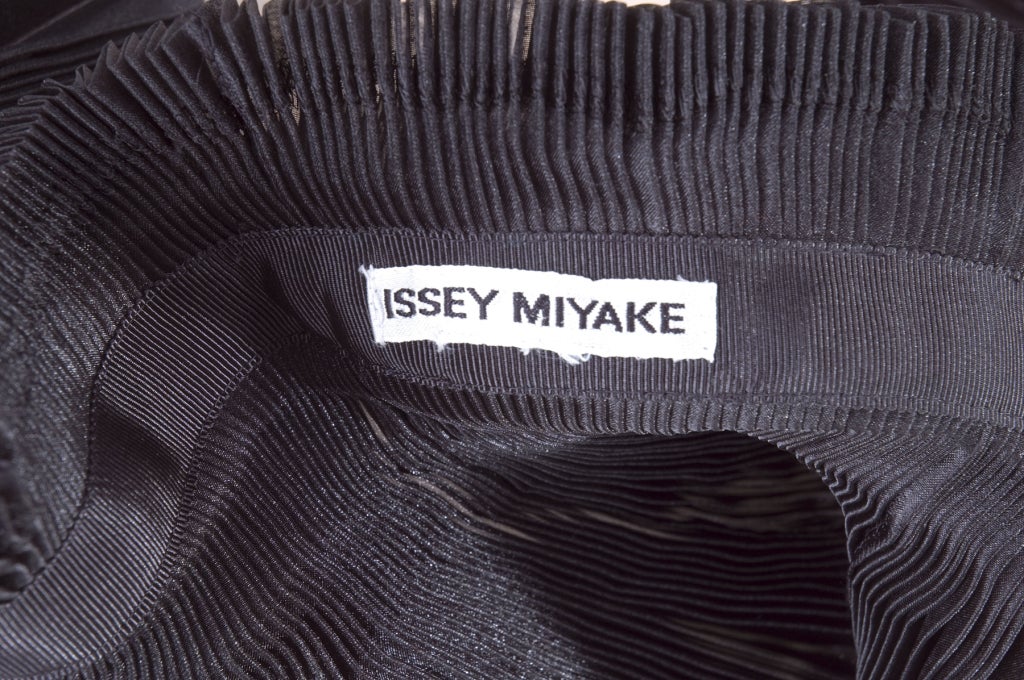 80's Issey Miyake Black Sculptural Chiffon Skirt 3