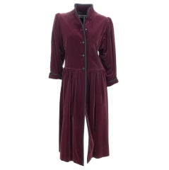 70's Yves Saint Laurent Velvet Coat. 1