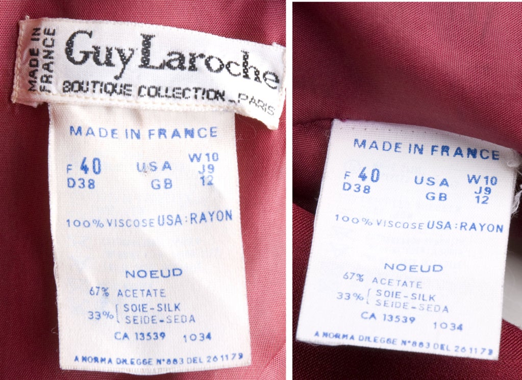 Women's 80's Guy Laroche Boutique Cocktail Dress For Sale