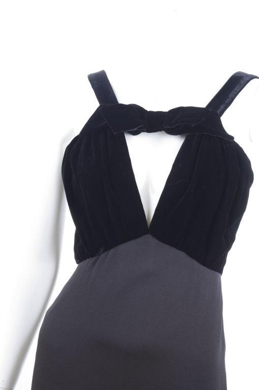 Yves Saint Laurent Velvet and Silk Gown 1