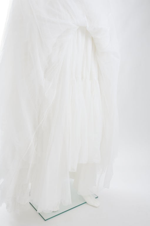 Vintage 1970's Jean-Louis Scherrer Calais Lace Wedding Gown For Sale 1