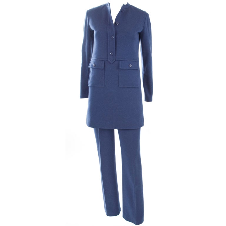 60's Yves Saint Laurent Jersey Suit For Sale