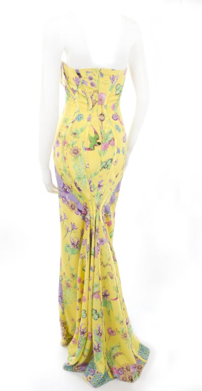 2004 Versace Silk Satin Gown For Sale 1