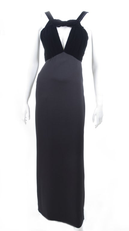 Yves Saint Laurent Velvet and Silk Gown 4